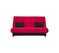 RELAXIMA - Banquette convertible Clic clac SALMA, coucchage 130 x 190, rangement intégré, pearl rouge