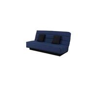 Banquette clic-clac unie avec housse bleu marine + 2 coussins - CC10003