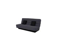 Banquette clic-clac unie avec housse grise + 2 coussins - CC10003