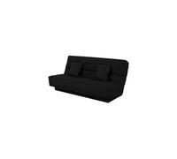 Banquette clic-clac unie avec housse noire + 2 coussins - CC10003