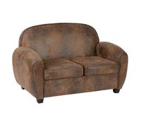 Banquette club Stanis 2 places marron - Atmosphera createur d'interieur