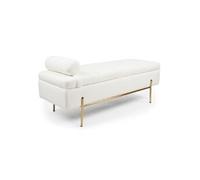 Banquette & Coffre Bouclette "Loyd" 140cm Blanc