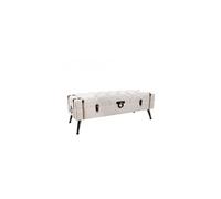 Banquette Coffre Bout de Lit Beige Capitonné