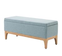 Banquette Coffre De Rangement 2 En 1 Style Scandinave Tissu Vert D'eau Vert