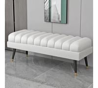 Banquette Coffre de Rangement élégante, Banquette d'extrémité de lit rembourrée, Siège Moderne pour l'entrée, idéal pour la Chambre à Coucher, Le Salon et l'organisation du Placard 200×40×43CM