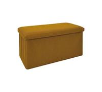 Home Deco Factory – Coffre banc pliable – Pratique – Jaune