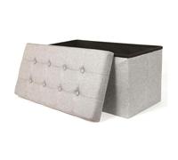 Banquette Coffre Pliable "Eliane" 76cm Gris Clair