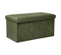 Banquette Coffre Pliable en Velours "Lilou" 76cm Kaki