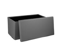 Banquette coffre pliable Loft - L. 76 x H. 37,5 cm - Gris
