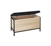 Banquette coffre style industriel Bois clair industriel, Chêne Sonoma