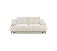 Banquette con ible 3 places MIKA Tissu Bouclette Coffre de rangement L 192 H 84 P