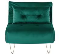 Banquette convertible 1 place en velours vert foncé VESTFOLD