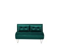 Beliani - Banquette Convertible 2 Places - Vestfold - en Velours et Métal, Vert