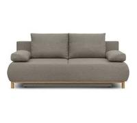 Mika Banquette convertible 3 places MIKA Tissu beige Coffre de rangement L192 x H84 x P93 cm