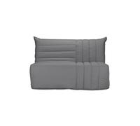 Banquette convertible 3 places tissu gris -142 x 101 cm