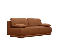 Banquette convertible 3 places velours côtelé camel avec coffre de rangement - L 192 x P 100 x H 81cm -Nelson