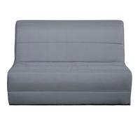 Banquette convertible BZ DUNLOPILLO- 2 places - Tissu gris - L 140 x H 94 x P 55 cm - PEARL