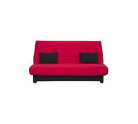 Banquette convertible Clic clac CECILIA - RELAXIMA - Couchage 130 x 190, rangement intégré, pearl rouge