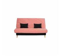 Banquette convertible Clic Clac ZEPHIR - RELAXIMA - Couchage 130x190, avec rangement intégré et matelas SIMMONS, rose