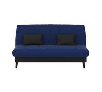 Banquette convertible Elios clic clac, couchage 130 x 190 avec rangement intégré + 2 coussins OFFERTS, Pearl Bleu