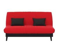 Banquette convertible Elios clic clac, couchage 130 x 190 avec rangement intégré + 2 coussins OFFERTS, Pearl rouge