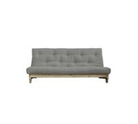 Banquette convertible FRESH pin coloris gris couchage 140x200 cm.