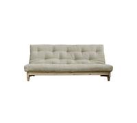 Banquette convertible FRESH pin tissu lin couchage 140x200 cm.