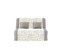 Banquette convertible GAIA BZ , couchage 160x200, avec 2 coussins OFFERTS, taupe feuilles