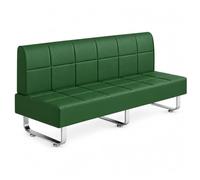 Banquette d’Accueil en Similicuir PU, Canapé Moderne pour Salle d’Attente | Assise Professionnelle Robuste avec Dossier Ergonomique pour Bureau, Salon, Clinique, Spa et Hôtel(Army green,150cm/59.1in)