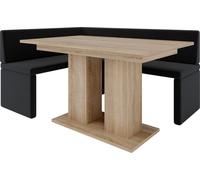 Banquette d'angle AKIKO avec table 168x128 droite - Ensemble de banquettes d'angle pour votre salle à manger, cuisine moderne, coin salon, coin repas. Parfait pour la cuisine, le bureau et la réceptio