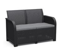 Keter Canapé 2 Places De Jardin Rosalie Graphite
