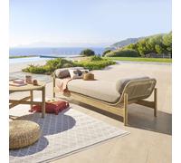 Banquette de jardin DEONA Taupe Acacia 1 place - Polyester, certifié FSC® Hespéride