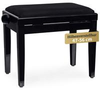 Banquette de Piano Clavier Numerique Siege Tabouret Banc Reglable Noir Poli Fin