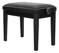 Banquette de Piano Clavier Tabouret Banc Reglable Similicuir Bois Noir Dépoli