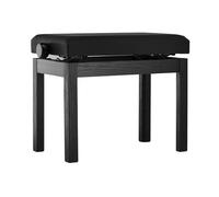 Banquette de Piano GEWA Student - Bois Massif - Revêtement d'assise en Similicuir - Réglage en Hauteur Facile 48-57 cm - Construction Stable - Noir Mat