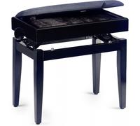 Banquette De Piano Modèle 55 Avec Compartiment Pour Partitions Noir Mat