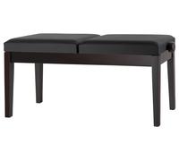 Banquette de Piano Régable Tabouret Banc Clavier Deux Places Bois de Rose Mat