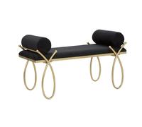 Banquette Design en Velours "Ruban" 112cm Noir