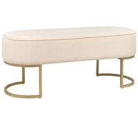 Banquette en velours crème MILRY