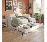 Banquette extensible MONA 80x200 cm + 2 sommiers + 1 tiroir / Blanc