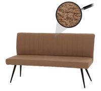 Banquette Hwc-K16, Banquette De Salle À Manger Banquette Rembourrée, Dossier Tissu/Textile Bouclé Métal 160cm Brun Multicolore