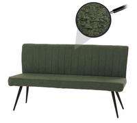 Banquette Hwc-K16, Banquette De Salle À Manger Banquette Rembourrée, Dossier Tissu/Textile Bouclé Métal 160cm Vert Multicolore