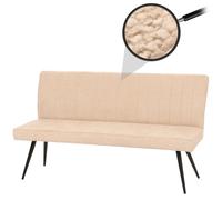 Banquette Hwc-K16, Banquette De Salle À Manger Banquette Rembourrée, Dossier Tissu/Textile Chenille Métal 160cm Crème-Beige Multicolore