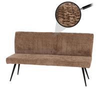 Banquette Hwc-K16, Banquette De Salle À Manger Banquette Rembourrée, Dossier Tissu/Textile Chenille Métal 160cm Brun Multicolore