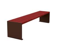 Banquette KUB acier et bois RAL8017 - lasuré acajou - 1800mm - PROCITY - 306392.8017.ACAJ