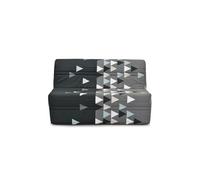 Banquette-lit BZ - Joe - Tissu Gris et noir - 2 places - 143 x 97 x 89 cm - Matelas 9 cm