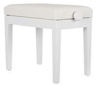 Banquette Piano Clavier Tabouret Banc Reglable à Croise Similicuir Blanc Mat