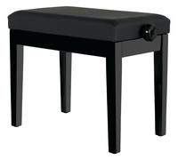 Banquette Piano Clavier Tabouret Banc Reglable à Croise Similicuir Noir Brillant