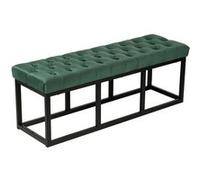 Banquette Polson en velours avec support en métal noir , Vert/120 cm Vert G