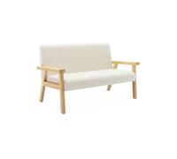 sweeek - Banquette canapé Enfant en Bois et Tissu Bouclette. Isak. L 84 x P 43.5 x H 50cm